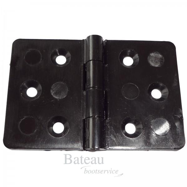 Scharnier kunststof nylon zwart 60 x 40 mm - Bateau Bootservice