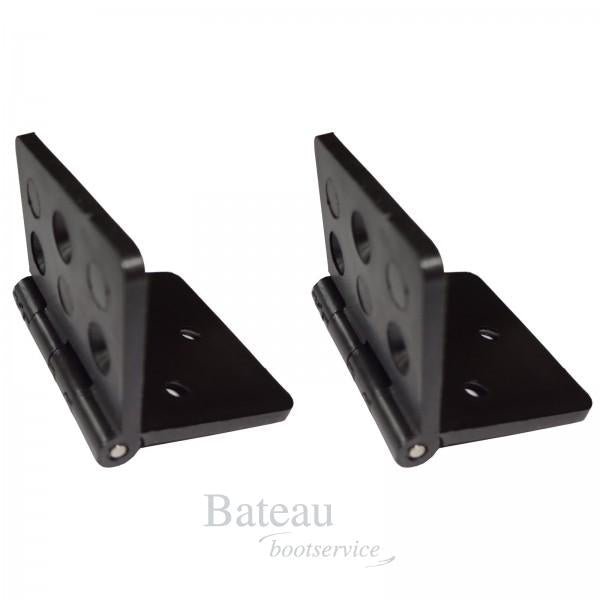 Scharnier kunststof nylon zwart 60 x 40 mm - Bateau Bootservice