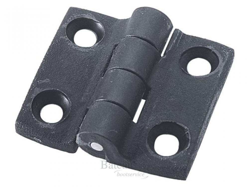 Scharnier kunststof nylon zwart 39 x 35mm - Bateau Bootservice