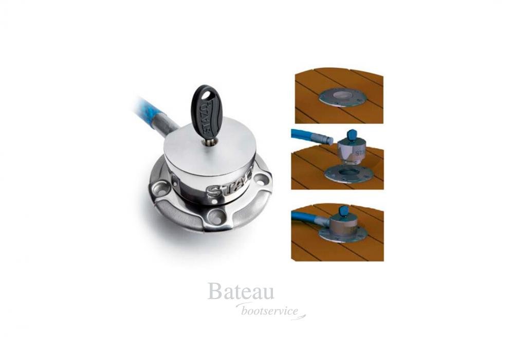 STAZO Decklock QL + Kabel Lasso 2,5 mtr, Ø 20 mm - Bateau Bootservice