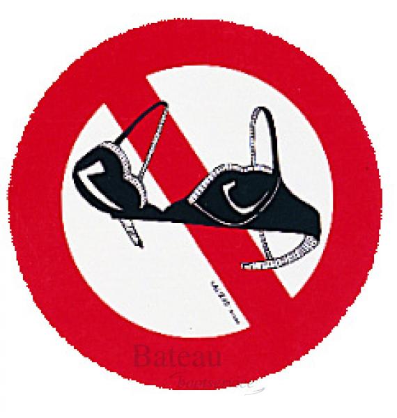 Sticker geen Bh's - Bateau Bootservice