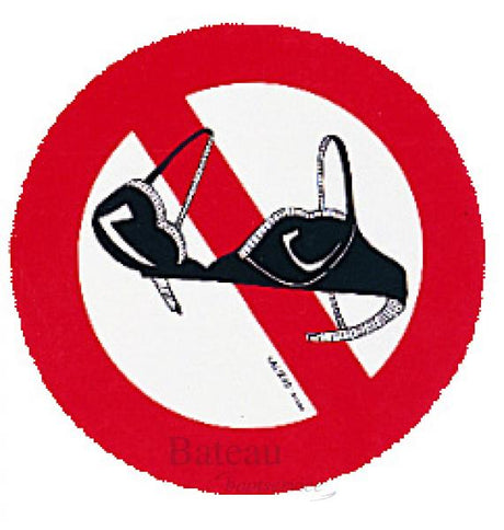 Sticker geen Bh's - Bateau Bootservice
