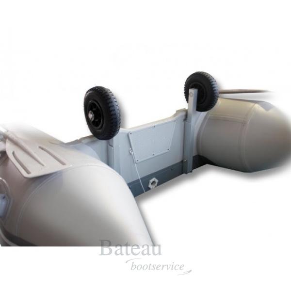Transportwielen rubberboot aluminium - Bateau Bootservice