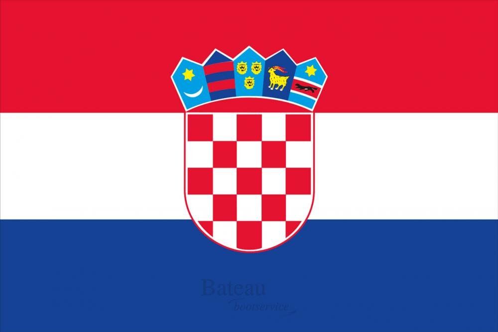Vlag Kroatie 20 x 30 cm - Bateau Bootservice