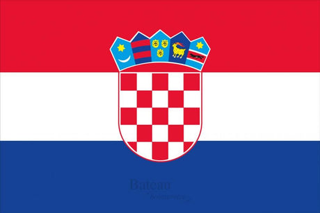 Vlag Kroatie 20 x 30 cm - Bateau Bootservice