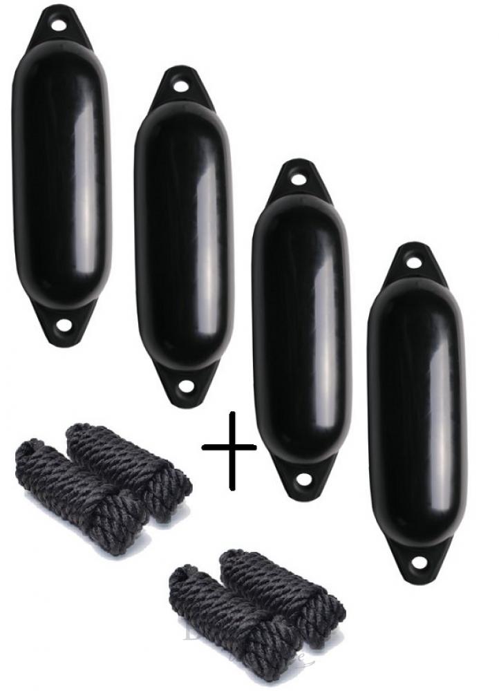 Voordeel set STAR 15 x 58 cm met lijn zwart - Bateau Bootservice