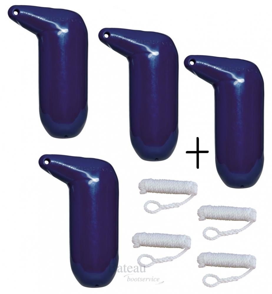 Voordeelset Fender met hoek met lijn navy - Bateau Bootservice