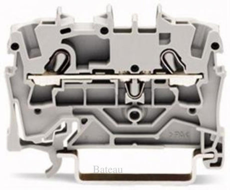 Wago rijgklem 2 draads grijs 1,5mm² - Bateau Bootservice