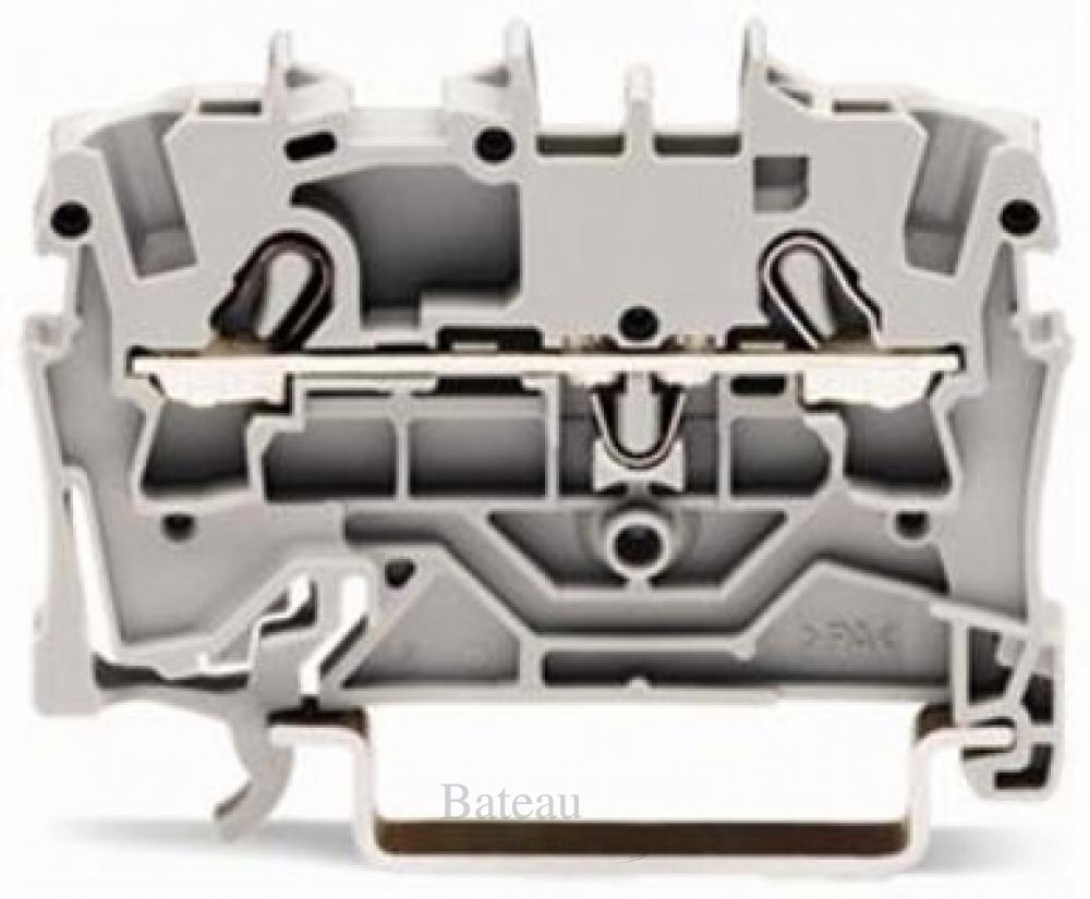 Wago rijgklem 2 draads grijs 4,0mm² - Bateau Bootservice