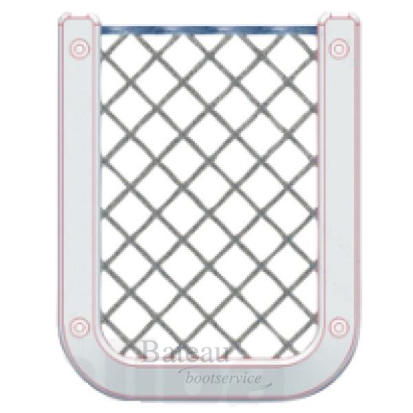 Wit kunststof frame met opbergnet - Bateau Bootservice