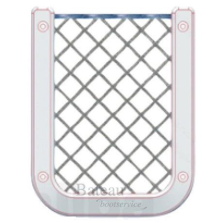 Wit kunststof frame met opbergnet - Bateau Bootservice