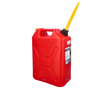 Rode draagbare Scepter brandstoftank 20 liter met flexibele schenktuit en stevige schroefdop.