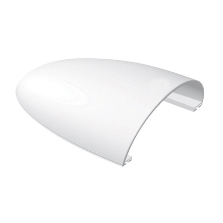 Wit kunststof ventilatieschelp 215x180x70mm, heavy-duty bescherming voor maritieme ventilatoren.