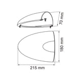 White Plastic Ventilation Shell 215 x 180 x 70 mm