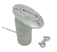 RVS benzinedop 30 graden met slangaansluiting 38 mm inclusief sleutel voor diesel benzine water en vuilwater op boot