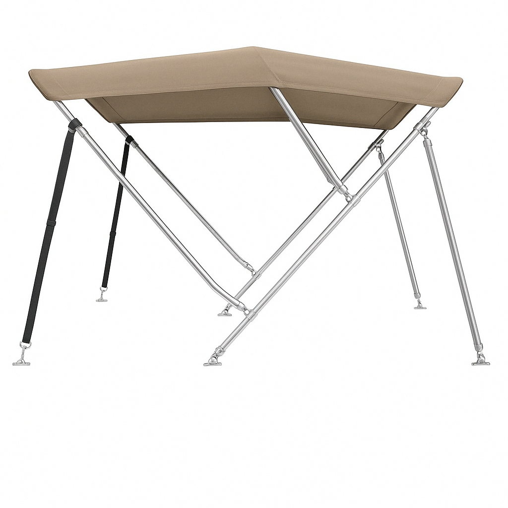 Sunmaster DeLuxe 3-boogs Biminitop – Lengte 183 cm | 25 mm RVS | Hoogte 91 cm