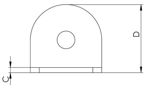 Hollex slotoverval 96,8x37,2mm