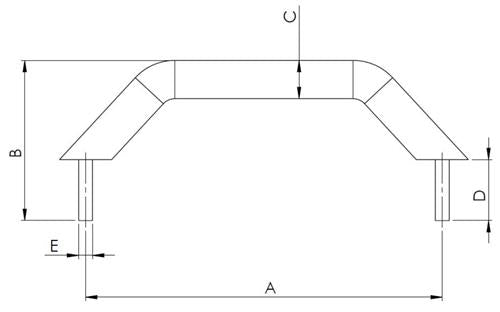 Railing handgreep boot RVS 316 500mm - Bateau Bootservice