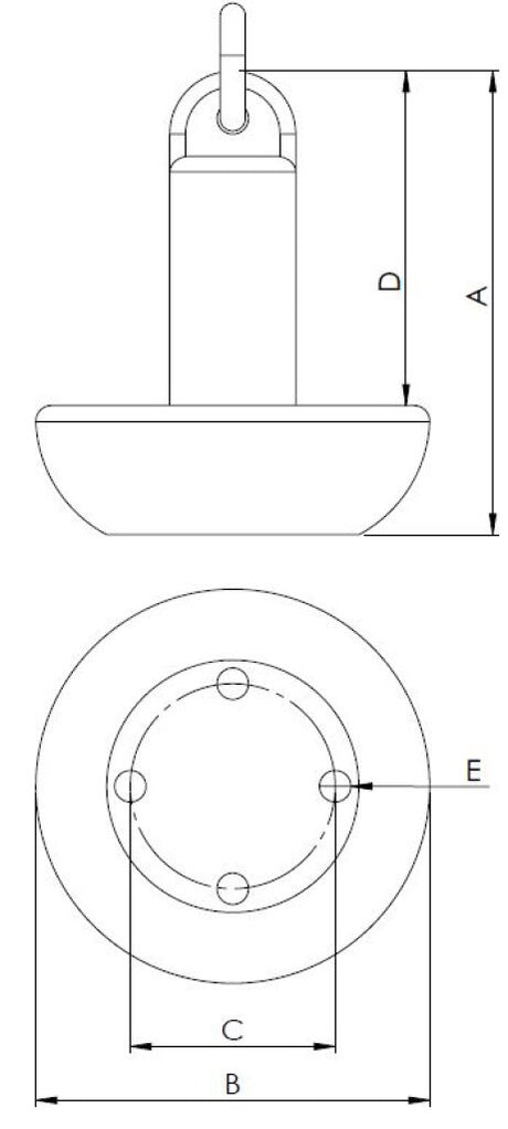 Hollex Anker mushroom Paddestoelanker 5 kg PVC gelamineerd - Bateau Bootservice