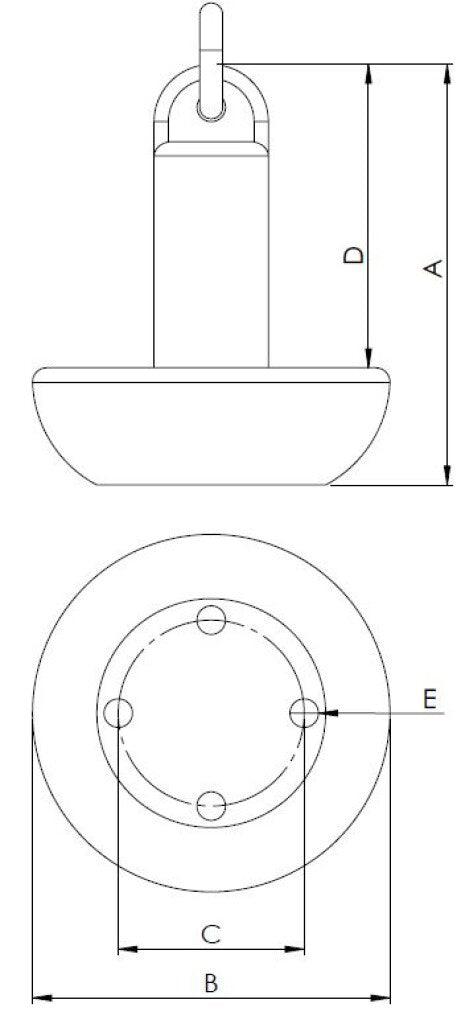 Hollex anker mushroom Paddestoelanker 3 kg PVC gelamineerd - Bateau Bootservice