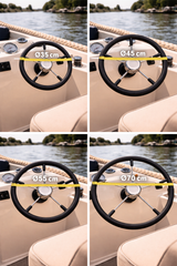 Zwart boot stuur met spaken Ø70 cm