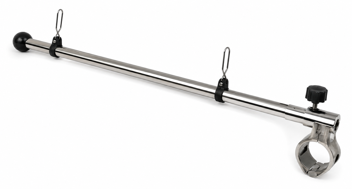 Edelstahl-Flaggenstock für Boote – 450 mm – Reling Ø25 mm