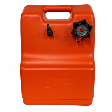 Brandstoftank Kunststof 24L – Oranje – Inclusief Tankdop met Meter