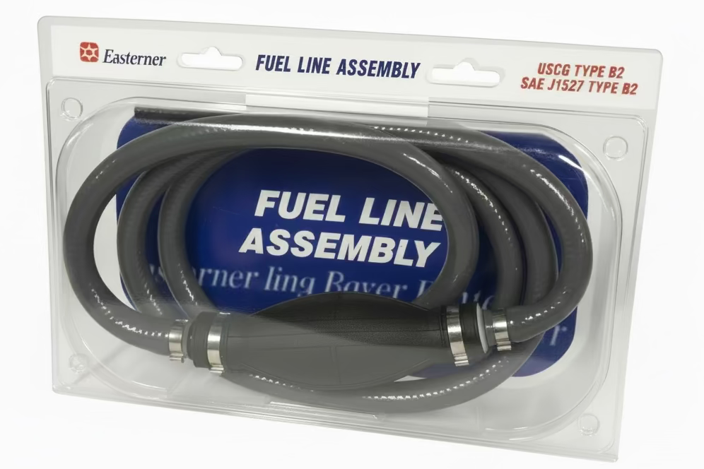 Universele brandstofslang 9,5 mm met knijpbal en slangklemmen voor buitenboordmotor