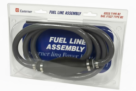 Universele brandstofslang 9,5 mm met knijpbal en slangklemmen voor buitenboordmotor