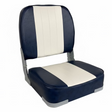 Lage rug bootstoel wit navy blauw opvouwbaar model 49x40x39 cm met 13x13 cm montagepatroon 
