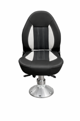 Inklapbare hoge bootstoel zwart grijs voor vissen of comfort