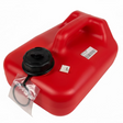 Rode 5 liter jerrycan van HDPE met handgreep en schenktuit voor brandstofopslag