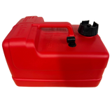 Benzinetank 12 liter rood buitenboordmotor zijkant