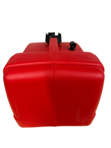 Rode kunststof benzinetank 12 liter voor buitenboordmotor met ontluchting in de dop achter