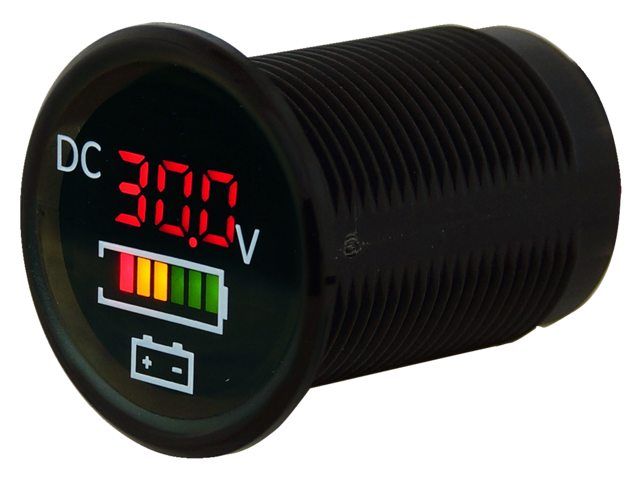 Voltmeter with battery indicator 5-30V