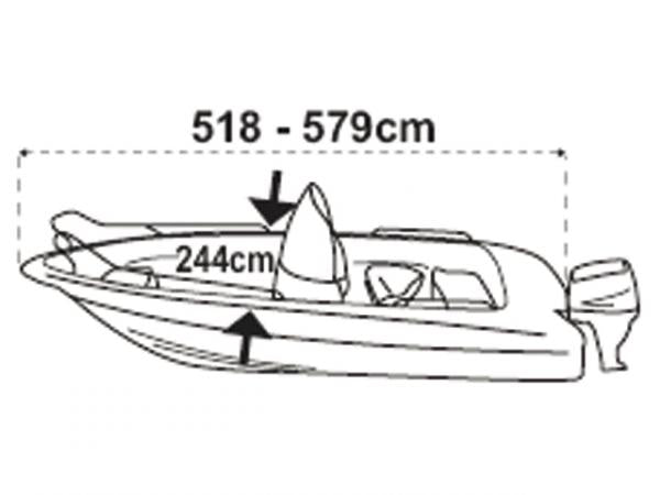 Afdekzeil voor consoleboot 518-579 cm - Bateau Bootservice