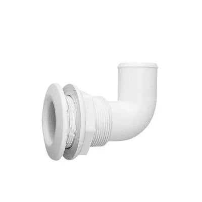 huiddoorvoer elleboog 38 mm voor afvoer naar zee, geschikt voor boot slang Ø38 mm