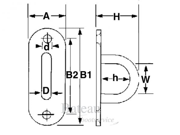 Dekoog RVS 304 45 mm - Bateau Bootservice