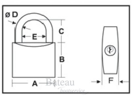 Hangslot 30 mm 3 stuks zelfde sleutel lange beugel - Bateau Bootservice