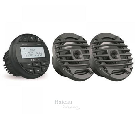 Hertz HMR 10D SET-DMR DAB+ radio met 2 speakers zwart - Bateau Bootservice
