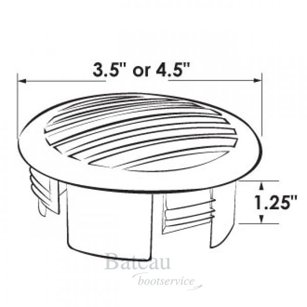 High Dome Air Flow Vent 4 &#034;ventilatierooster