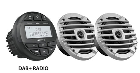 Hertz HMR 10D SET-DMR DAB+ radio met 2 speakers zilver - Bateau Bootservice