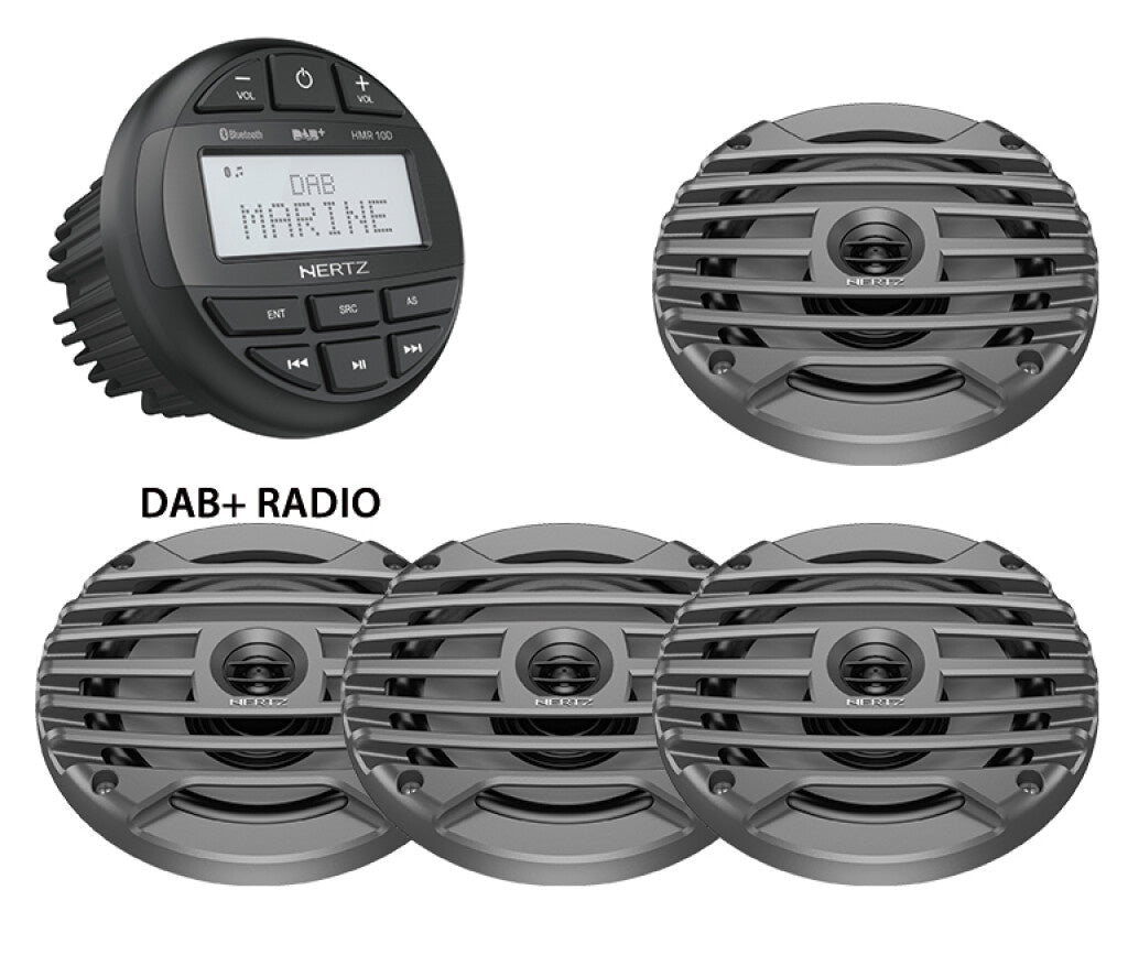 Hertz HMR 10D SET-DMR DAB+ radio with 4 speakers black