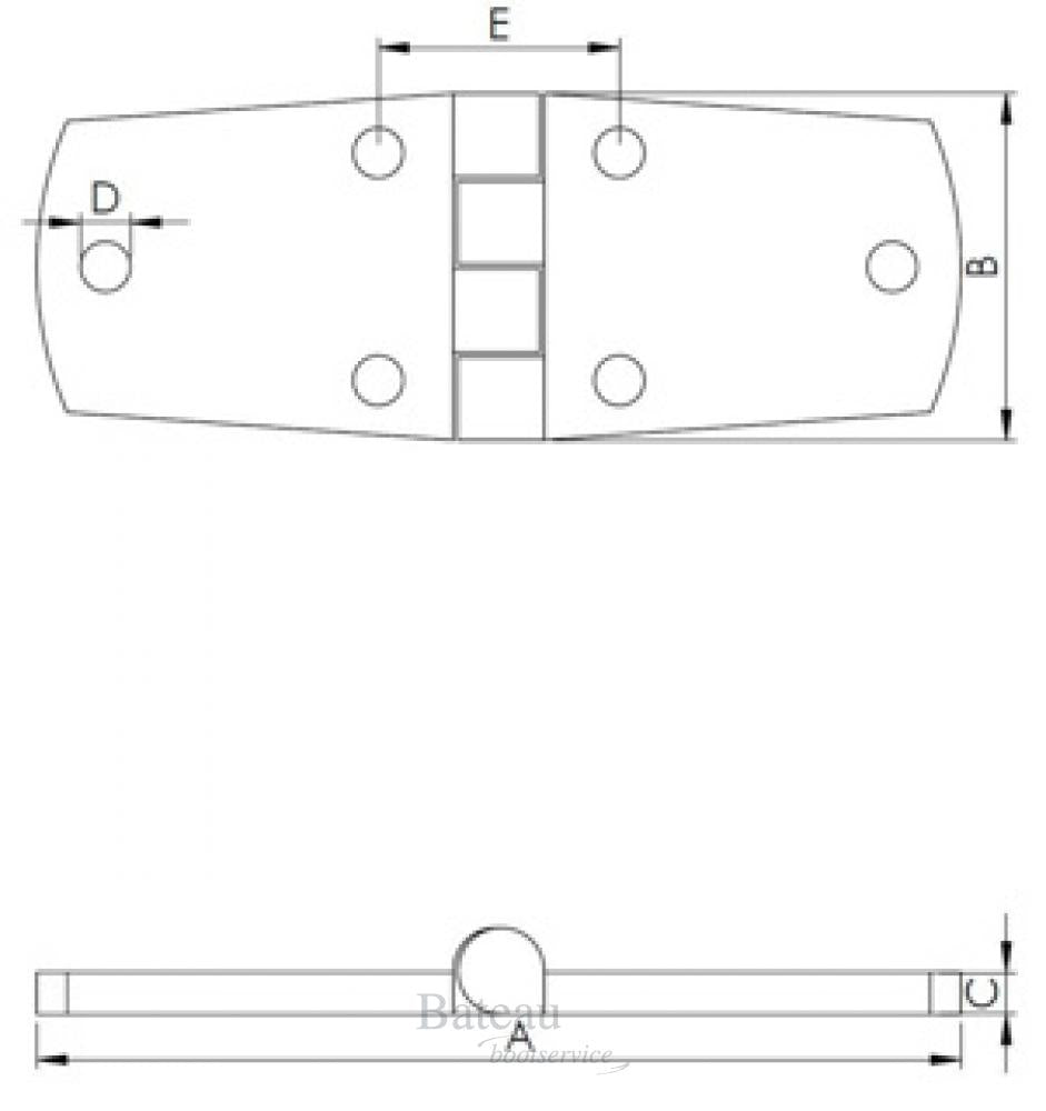 Hollex Deurscharnier 98,5x38mm