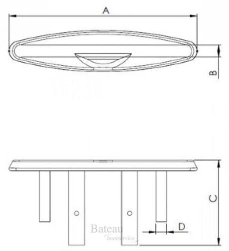 Hollex verzonken kikker 200mm - Bateau Bootservice