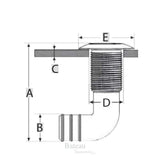 Huiddoorvoer 90 graden 25 mm - Bateau Bootservice