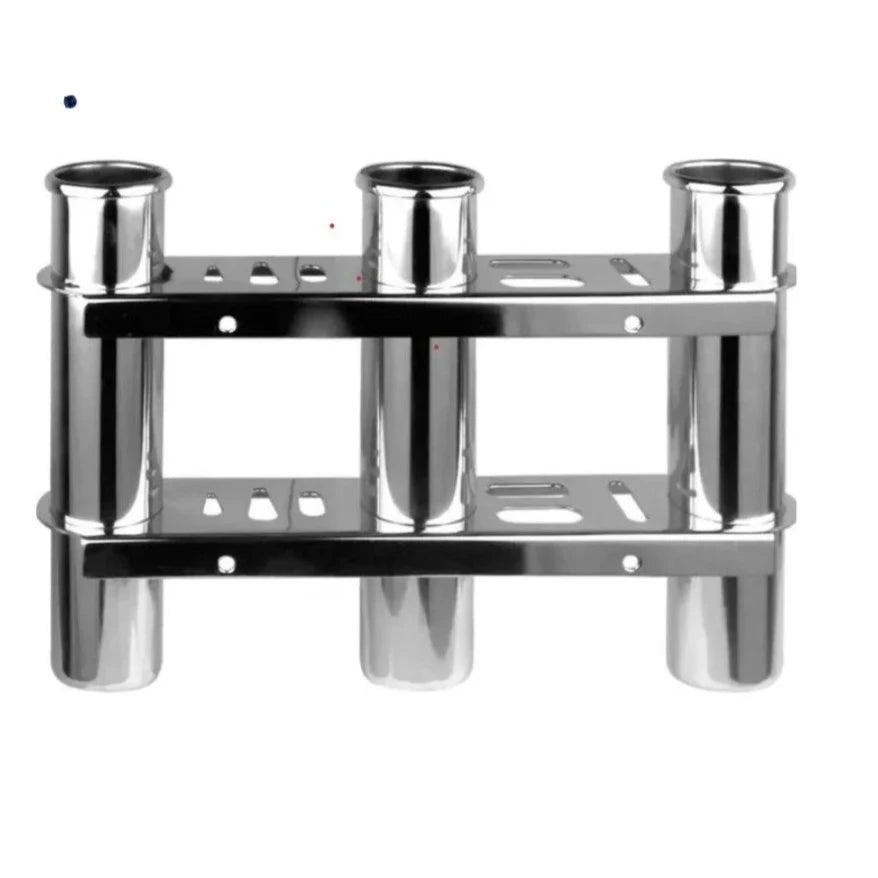 Rutenhalter aus Edelstahl mit 3 Rohren  Bateau Bootservice