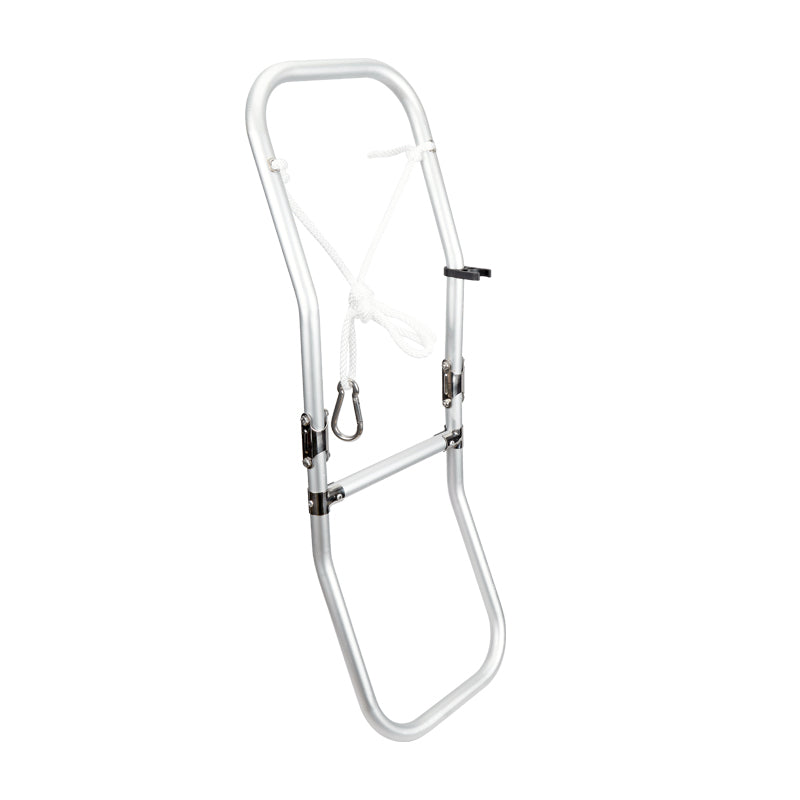 Aluminium rubberboot trap 2 treden inklapbaar
