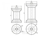 Kielrol 95 of 125 mm - Bateau Bootservice