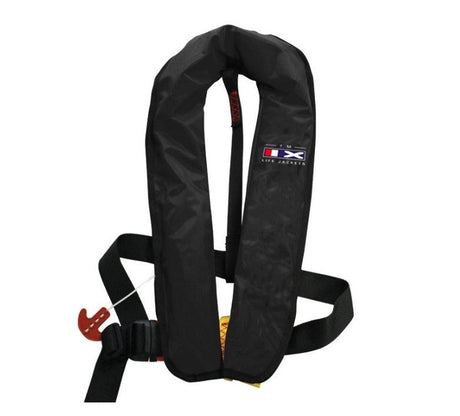 Automatisch reddingsvest 170N met CE 150N en ISO 12402 keuring. Comfortabel, compact en voorzien van CO2 patroon, fluitje en RVS gesp.